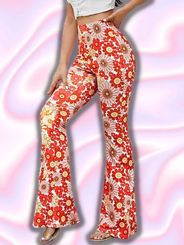 groovy outfit ideas flower pants