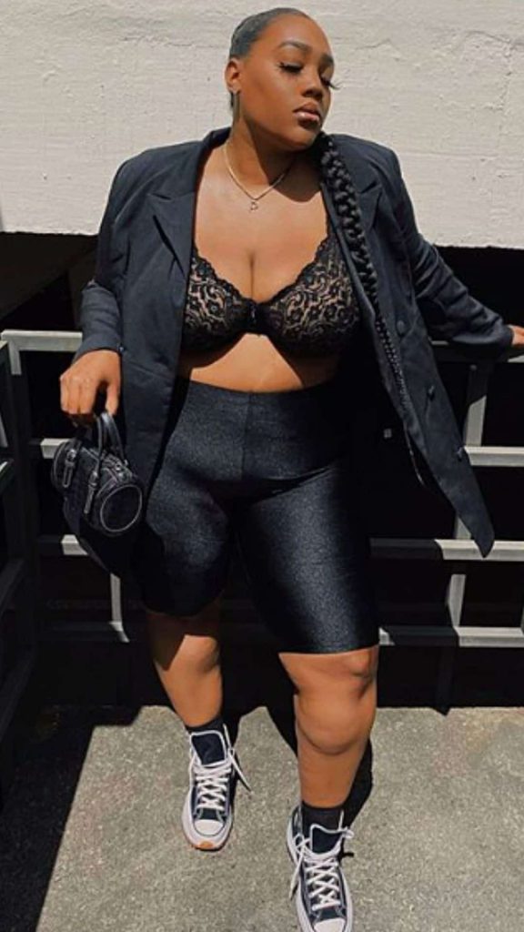 plus size techno party outfit