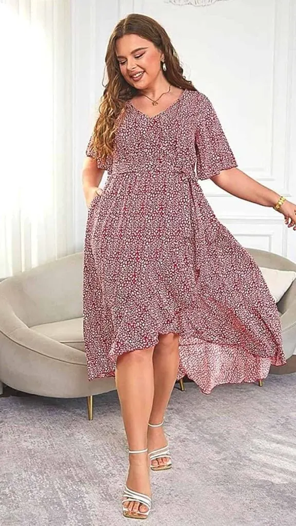 plus size petite maxi dress with sleeves