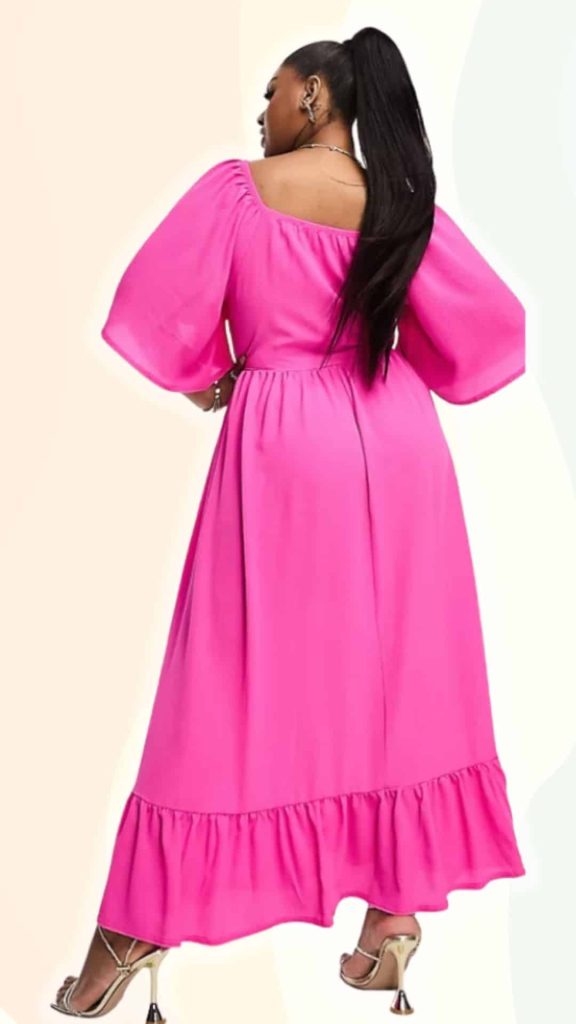 pink plus size petite dress asos