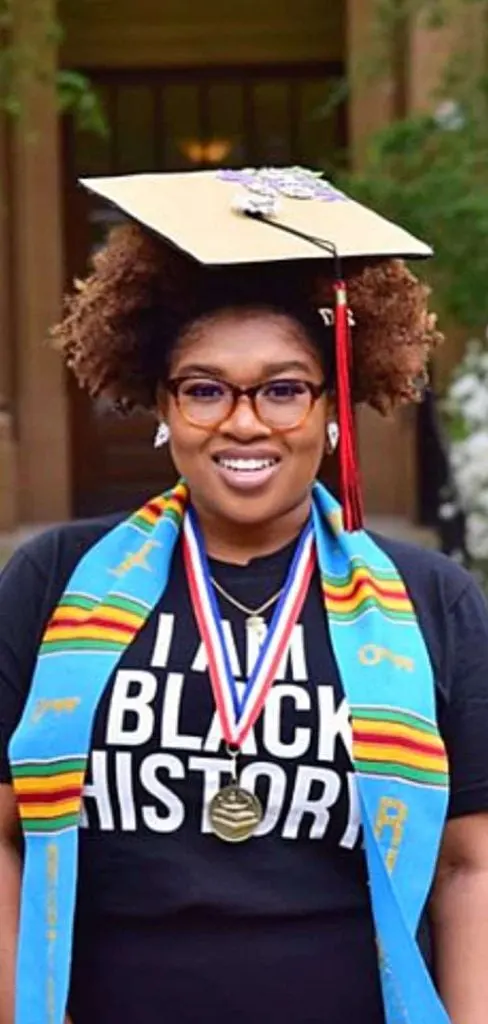 black woman graduation tee 