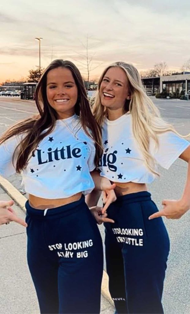 Little and big sorority girl outfit