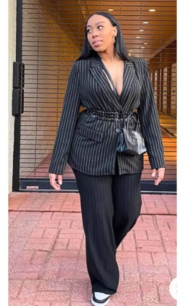 mafia wife costume blazer black women