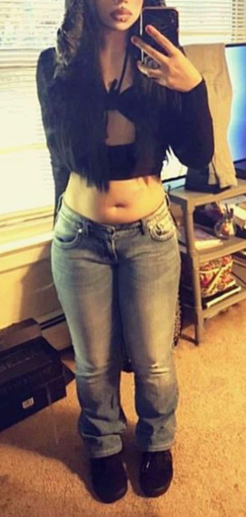 high rise jeans show muffin top
