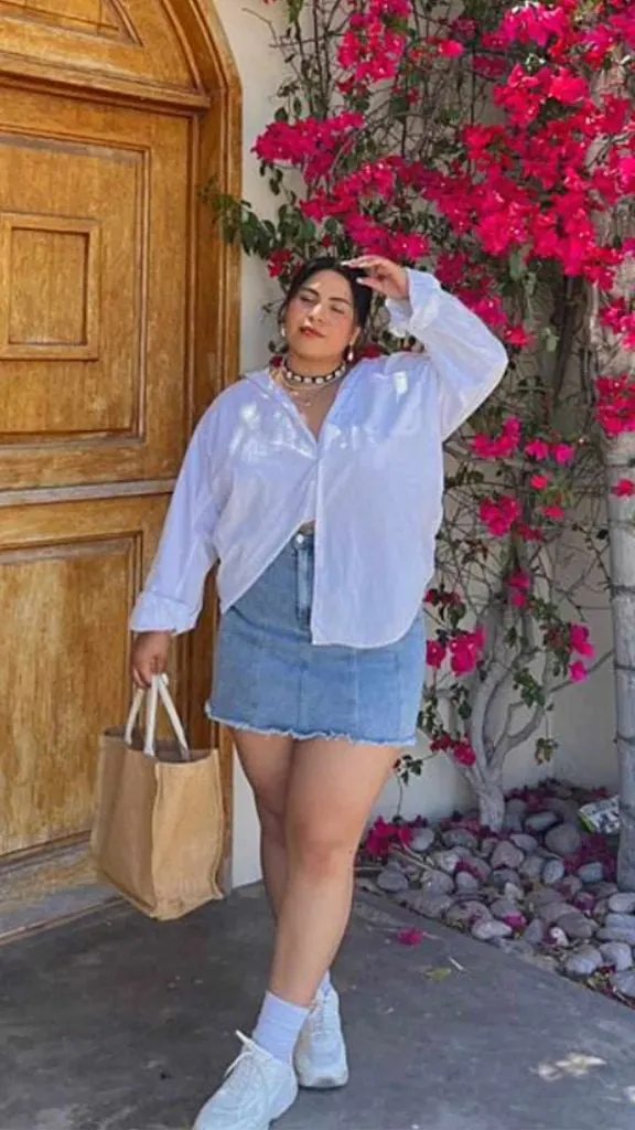 Plus size casual outfits with sneakers