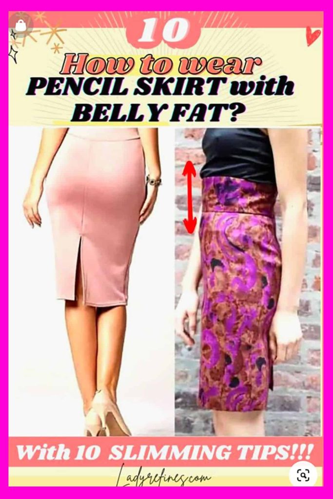 how to wear pencil skirt with tummy