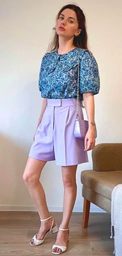 LILAC SHORTS OUTFIT