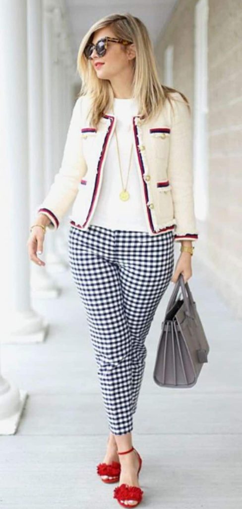 Chanel jacket inspired outfit