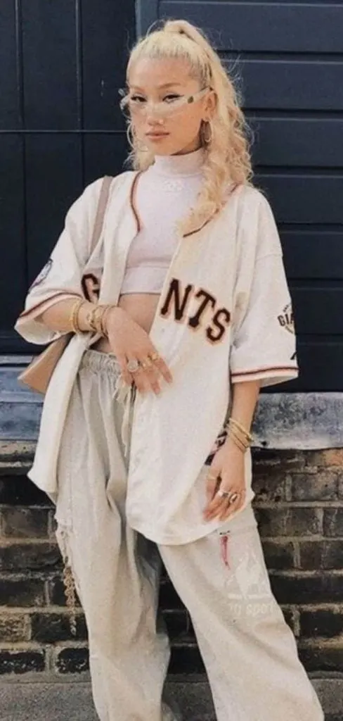 MONOTONE baseball jersey outfit idea