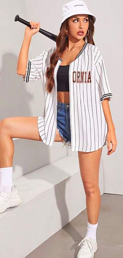2023*Baseball jersey outfits for ladies: 22 outfits combo!