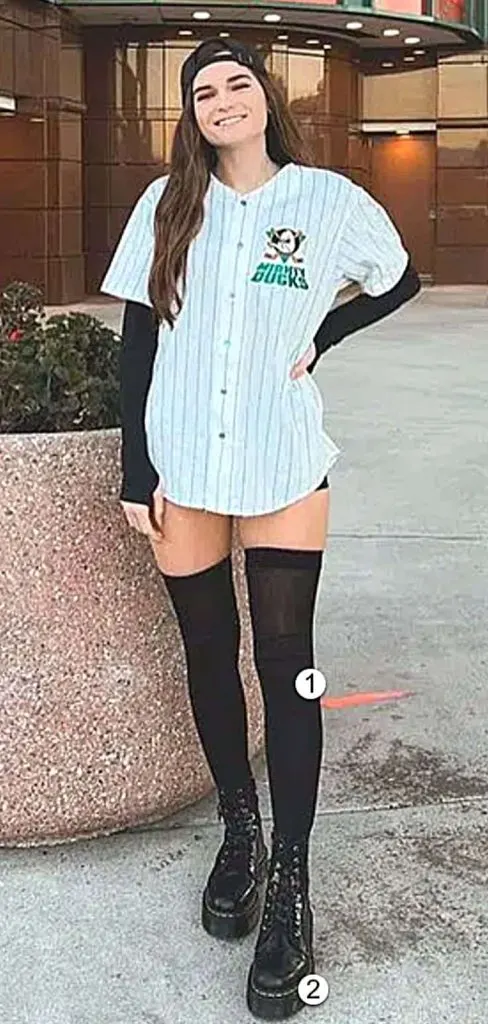 baseball jersey over hoodie