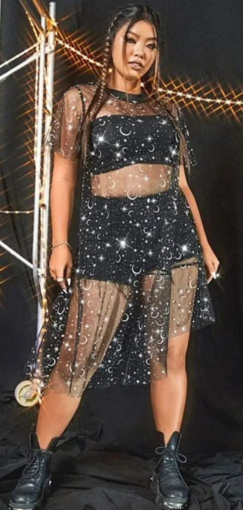sheer dress music festival outfit