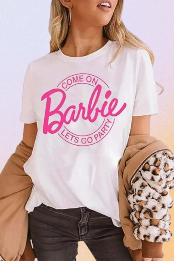 Barbie white tee Amazon
