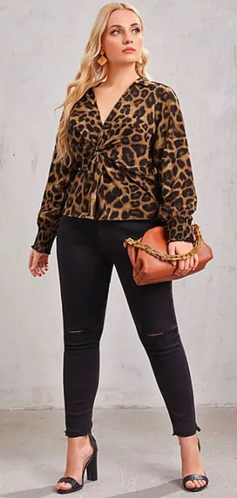 leopard print top outfit
