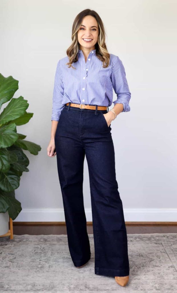 business casual jeans outfit