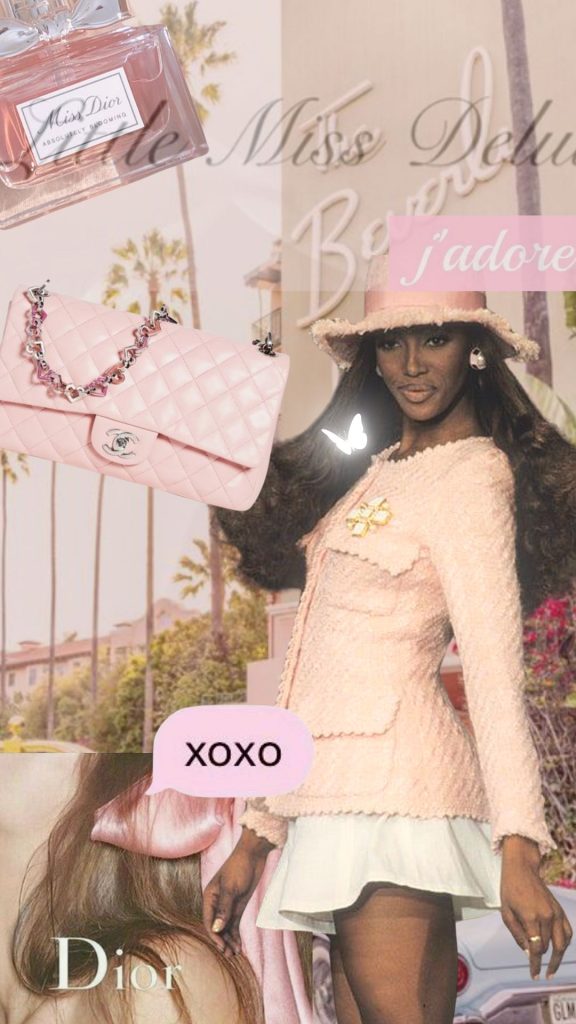 Fashion black girl pink wallpaper