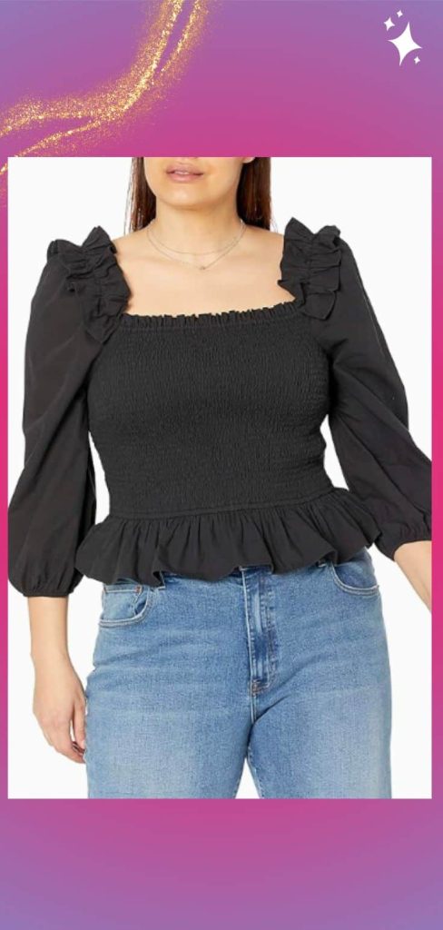 smocked top for broad shoulder small bust