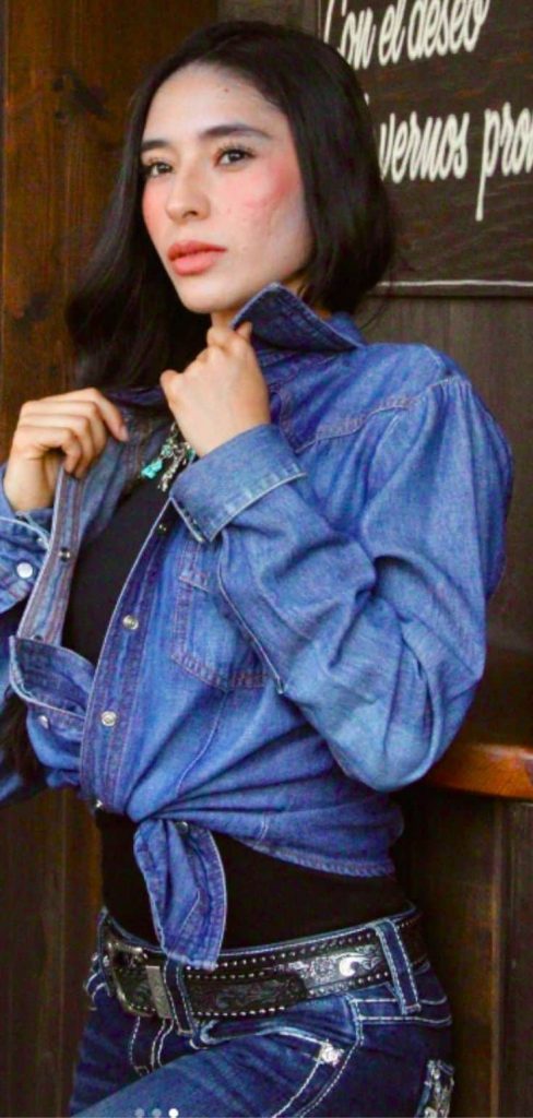denim mexican cowgirl outfit