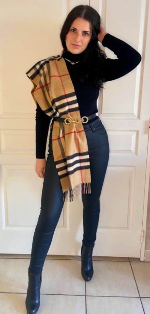 How to style with Burberry scarf
