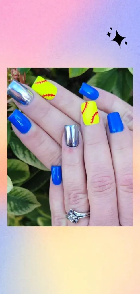 softball mom nails