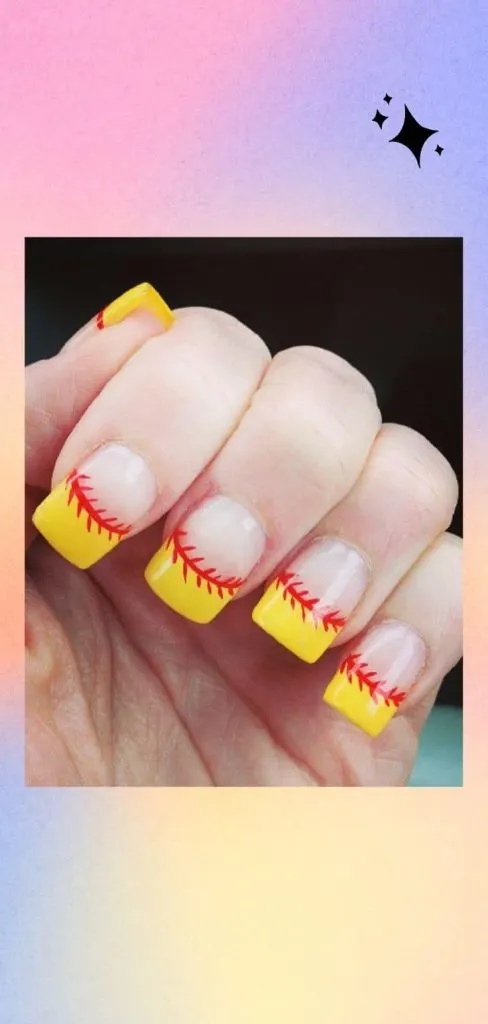 Elegant softball nail