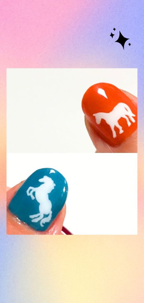 Easy Horse nail design