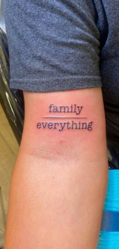 family over everything tattoo