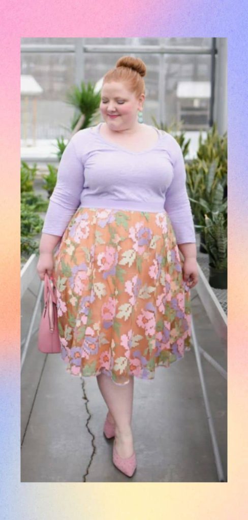 floral skirt plus size