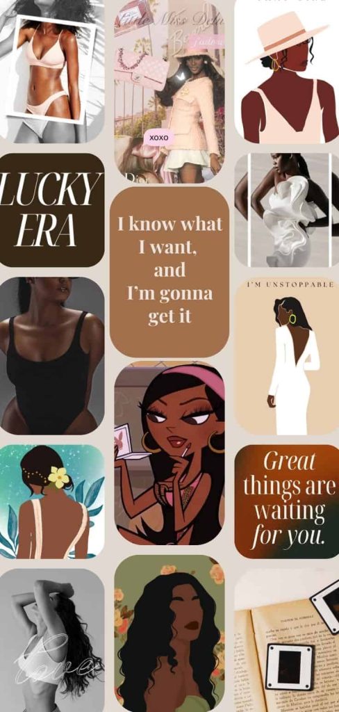 Black girl aesthetic collage quotes