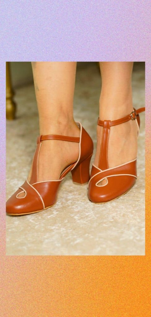 T-bar shoe heels