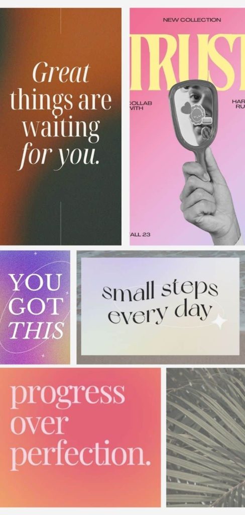 Aesthetic quote collage wallpaper