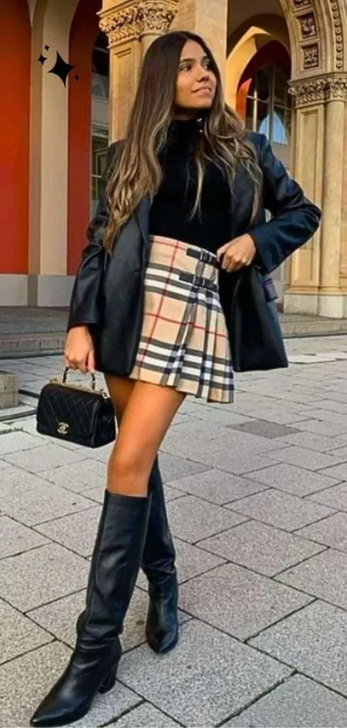 burberry skirt outfit ideas