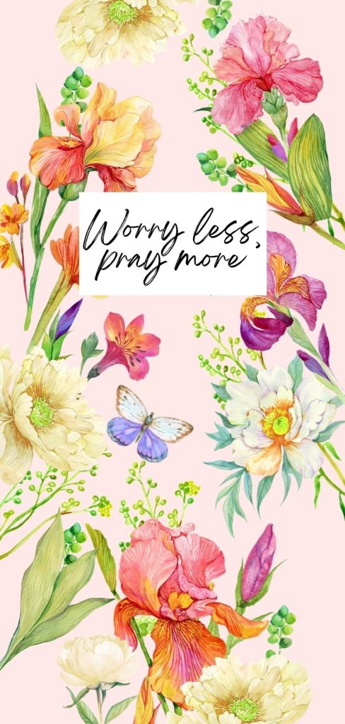 Floral Christian wallpaper for girls