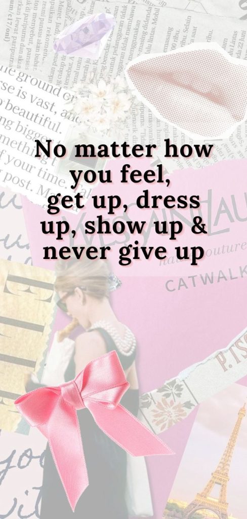 Pink Motivational quote collage wallpaper