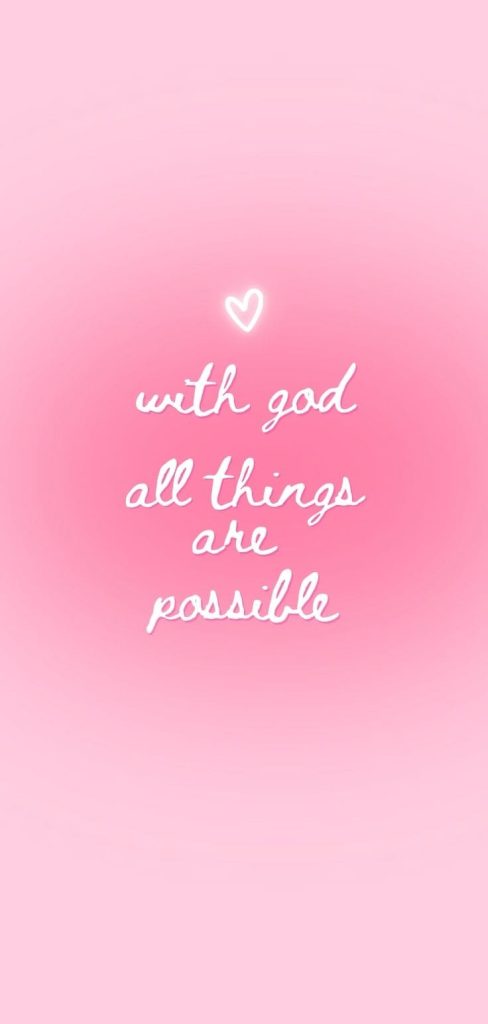 Cute pink bible quotes background
