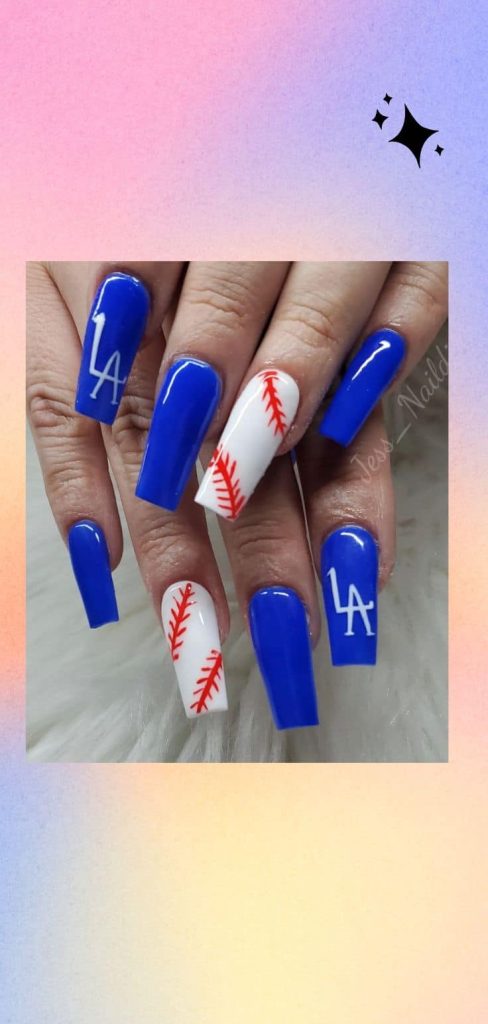 LA Dodgers Baseball nail
