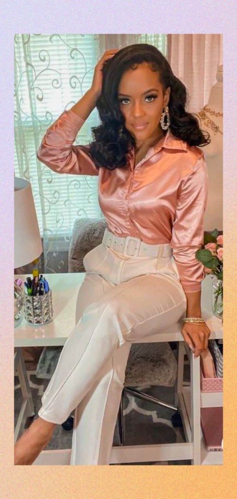 PINK satin shirt mother's day